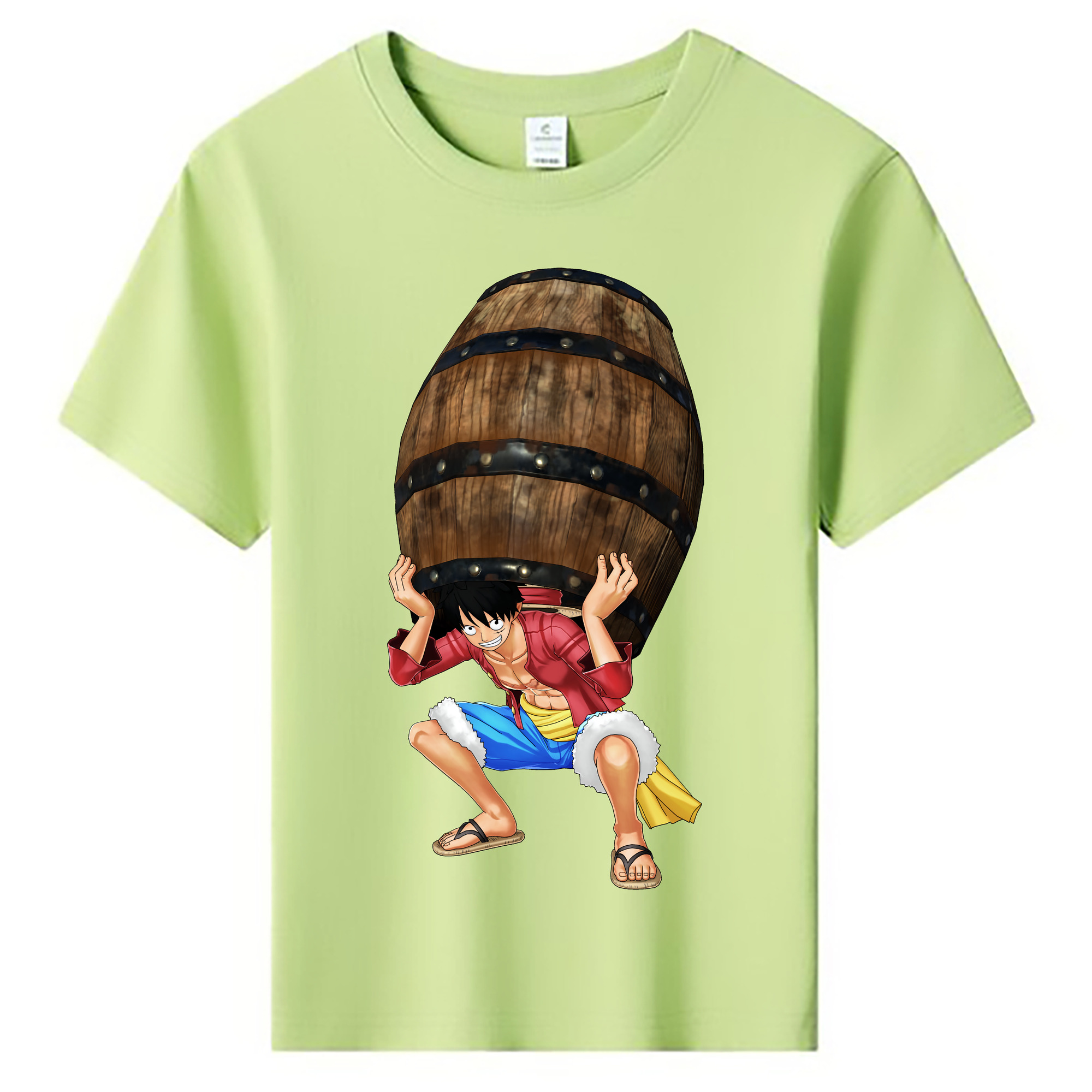 ワンピース モンキー・D・ルフィ ONE PIECE Monkey D. Luffy 綿100％キッズTシャツ（フロントプリント）